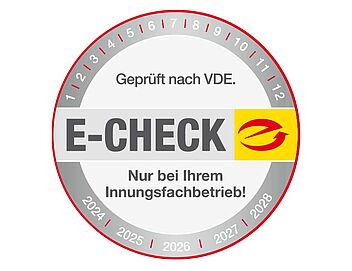 E-Check Prüftplakette