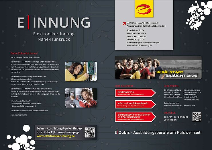 Ausbildung: Deine Zukunftschance im E-Handwerk der Elektroniker-Innung Nahe-Hunsrück!