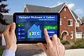Steuerung eines intelligenten Hauses via mobile Technologien.